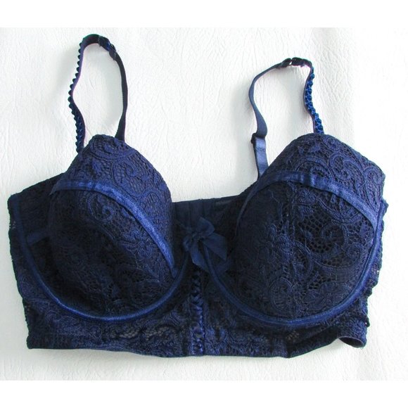 ADORE ME Blue Lace Bra - 40D - Picture 1 of 6